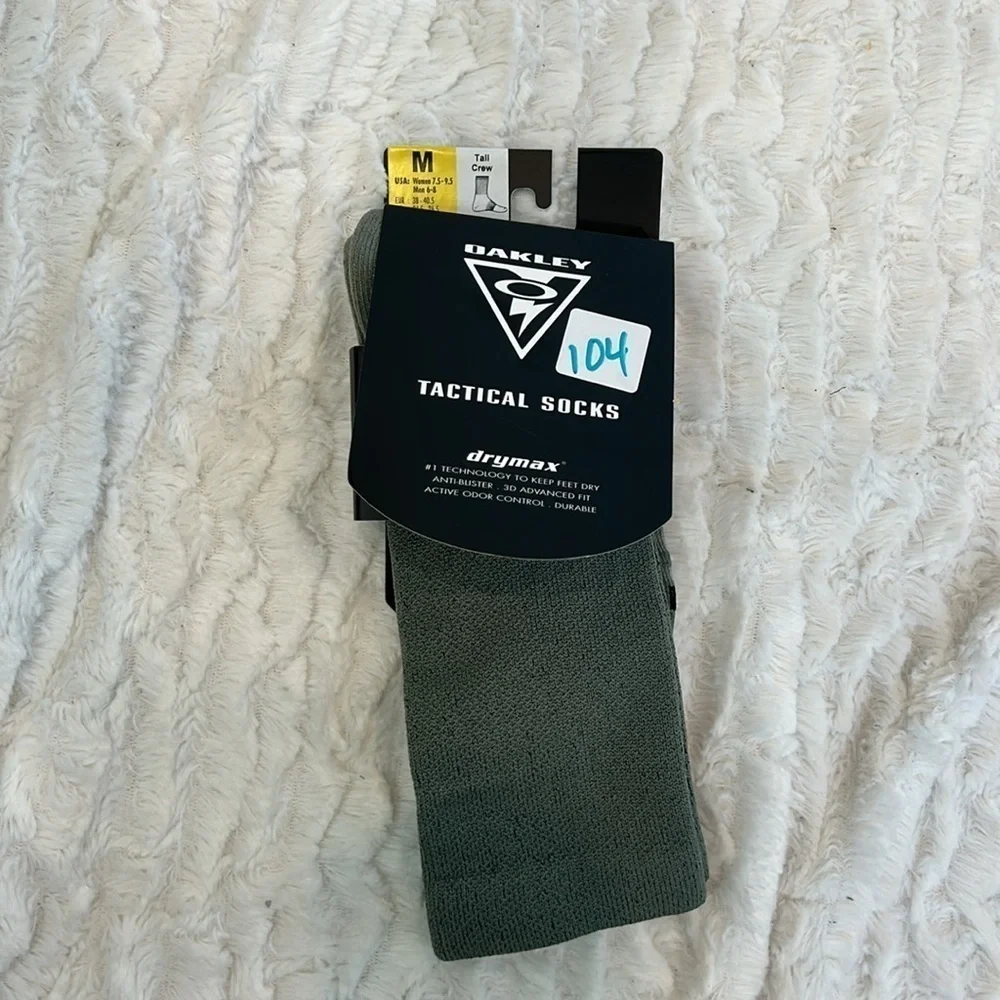 Brand new Oakley, tall crew, tactical socks, olive women 7.5–9.5 men’s 6–8